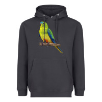 Smoke Neophema Parrot Heavyweight Hoodie - LillyAllenDesigns