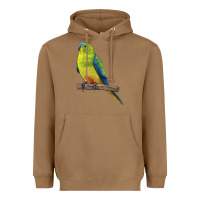 Toasted Coconut Neophema Parrot Heavyweight Hoodie - LillyAllenDesigns