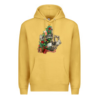 Antique Gold Festive af Christmas middle finger Premium Hoodie - NancyCooperArtShop