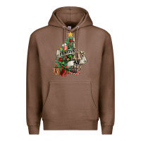 Chestnut Festive af Christmas middle finger Premium Hoodie - NancyCooperArtShop