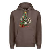 Coffee Festive af Christmas middle finger Premium Hoodie - NancyCooperArtShop