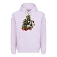 Lilac Festive af Christmas middle finger Premium Hoodie - NancyCooperArtShop
