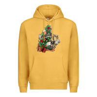 Mustard Festive af Christmas middle finger Premium Hoodie - NancyCooperArtShop