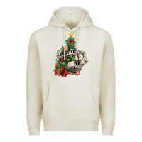 Oatmeal Heather Festive af Christmas middle finger Premium Hoodie - NancyCooperArtShop