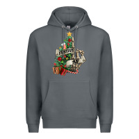 Rock Festive af Christmas middle finger Premium Hoodie - NancyCooperArtShop