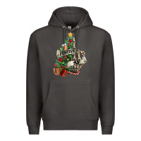 Smoke Festive af Christmas middle finger Premium Hoodie - NancyCooperArtShop