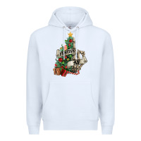 White Festive af Christmas middle finger Premium Hoodie - NancyCooperArtShop