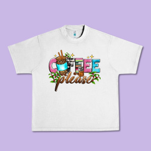 Coffee Please Urban Heavy Tee Designed By Zillion Design Studio