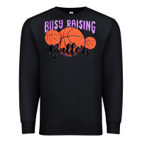Black busy raising ballers Premium Sweatshirt - MaliasSmallBusiness