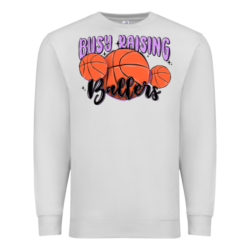 Busy Raising Ballers Premium Sweatshirt by MaliasSmallBusiness | Teevron