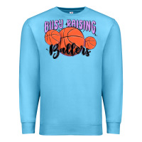 Ocean Blue busy raising ballers Premium Sweatshirt - MaliasSmallBusiness