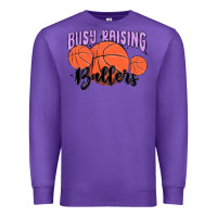 Purple busy raising ballers Premium Sweatshirt - MaliasSmallBusiness