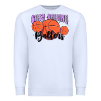 White busy raising ballers Premium Sweatshirt - MaliasSmallBusiness