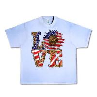 Grape Ice patriotic sunflower love Urban Heavy Tee - BarkalooDesign