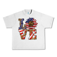 Lunar Rock patriotic sunflower love Urban Heavy Tee - BarkalooDesign