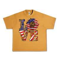 Peanut Butter patriotic sunflower love Urban Heavy Tee - BarkalooDesign