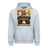 Heather Grey i'm four this is how i roll monster truck birthday Urban Hoodie - Jasminsmagicworld