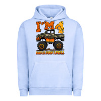 Pigment Grape Ice i'm four this is how i roll monster truck birthday Urban Hoodie - Jasminsmagicworld