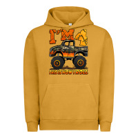 Pigment Peanut Butter i'm four this is how i roll monster truck birthday Urban Hoodie - Jasminsmagicworld