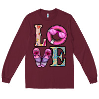 Burgundy love summer Long Sleeve Tee - CowhideDigitalArt