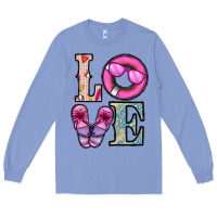 Colony Blue love summer Long Sleeve Tee - CowhideDigitalArt