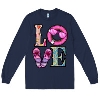Navy love summer Long Sleeve Tee - CowhideDigitalArt