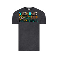Vintage Black yeehaws and hellnaws Vintage Tee - Zillion Design Studio