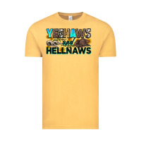 Vintage Mustard yeehaws and hellnaws Vintage Tee - Zillion Design Studio