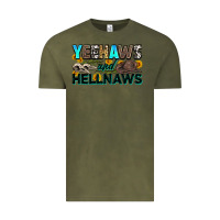 Vintage Olive yeehaws and hellnaws Vintage Tee - Zillion Design Studio