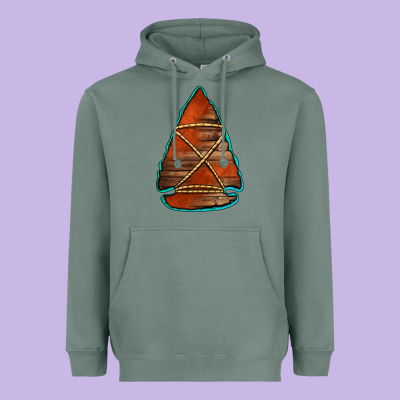 Wooden Arrowhead Heavyweight Hoodie Designed By Jasminsmagicworld