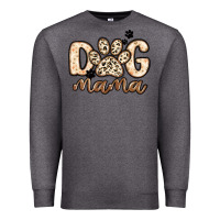 Charcoal Heather dog mama Premium Sweatshirt - MaliasSmallBusiness