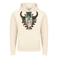 Vintage Artic western aztec bull skull with gemstone Vintage Hoodie - texasbilliewilder