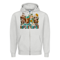 Dove Grey moody before coffee longhaired cow coffee Zipper Hoodie - Jasminsmagicworld