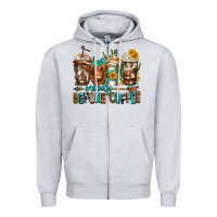 Heather Grey moody before coffee longhaired cow coffee Zipper Hoodie - Jasminsmagicworld