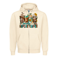 Sandshell moody before coffee longhaired cow coffee Zipper Hoodie - Jasminsmagicworld