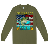 Army Green fishing dad like a regular dad but cooler Long Sleeve Tee - HRA Design Shop