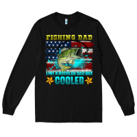 Black fishing dad like a regular dad but cooler Long Sleeve Tee - HRA Design Shop