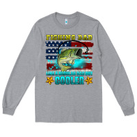 Heather Grey fishing dad like a regular dad but cooler Long Sleeve Tee - HRA Design Shop