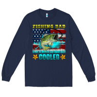 Navy fishing dad like a regular dad but cooler Long Sleeve Tee - HRA Design Shop