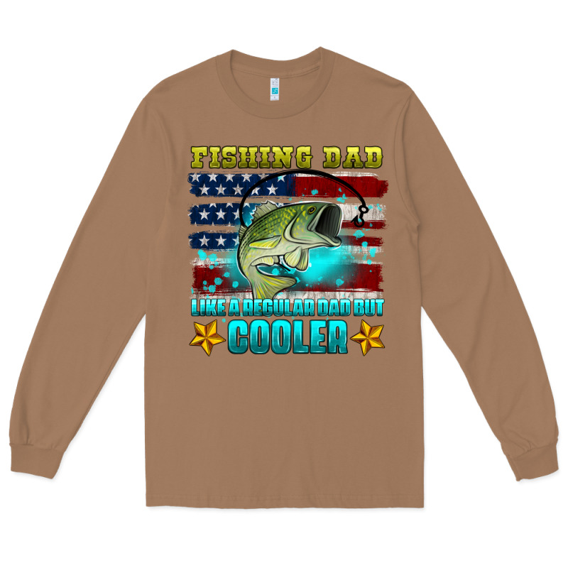 Fishing Dad Like A Regular Dad But Cooler Long Sleeve Tee by HRA Design Shop | Teevron