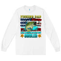White fishing dad like a regular dad but cooler Long Sleeve Tee - HRA Design Shop