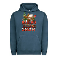 Pigment Midnight Navy baking through the snow Urban Hoodie - Jasminsmagicworld