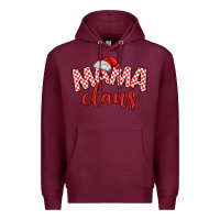 Burgundy Mama Claus Premium Hoodie - MaliasSmallBusiness