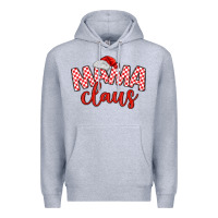 Heather Grey Mama Claus Premium Hoodie - MaliasSmallBusiness