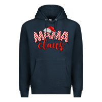 Navy Mama Claus Premium Hoodie - MaliasSmallBusiness