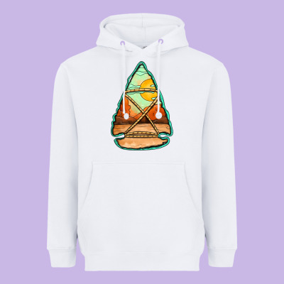 Western Desert Arrowhead Heavyweight Hoodie Designed By Jasminsmagicworld
