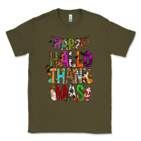 Army Green happy hallothankmas Classic Tee - FaDigitalArtStudio