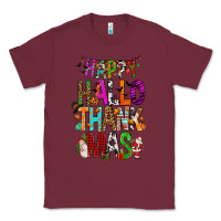 Burgundy happy hallothankmas Classic Tee - FaDigitalArtStudio
