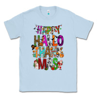 Dusty Blue happy hallothankmas Classic Tee - FaDigitalArtStudio