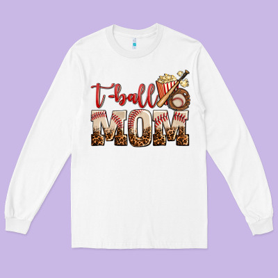T Ball Mom Long Sleeve Tee Designed By Adodesignshop
